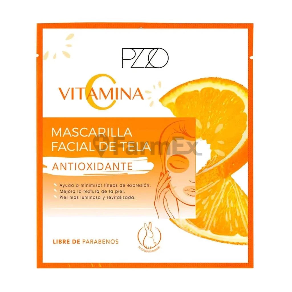 Mascarilla facial de tela "Vitamina C Antioxidante" Petrizzio